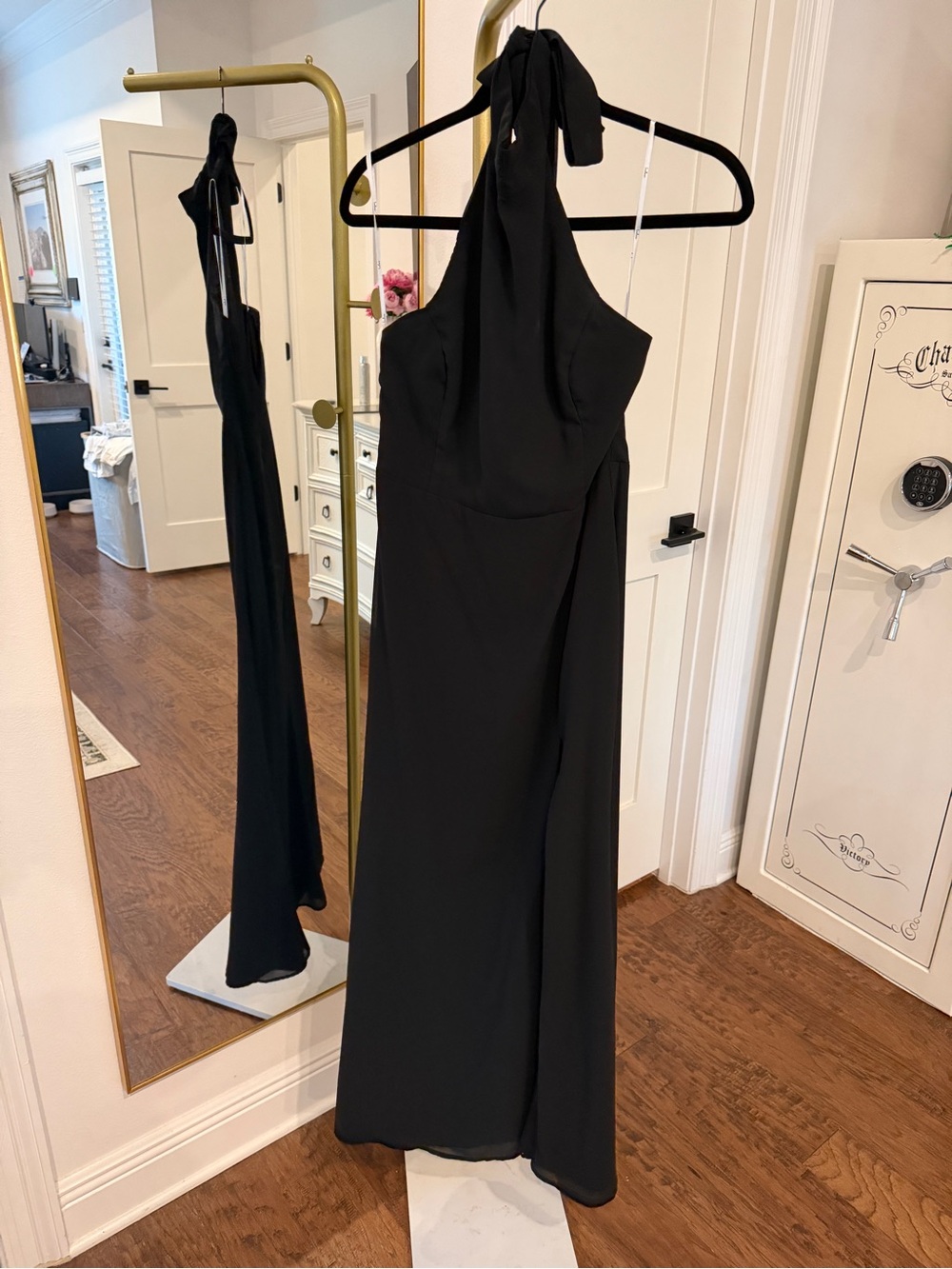 Lulu's Black Halter Maxi Dress
